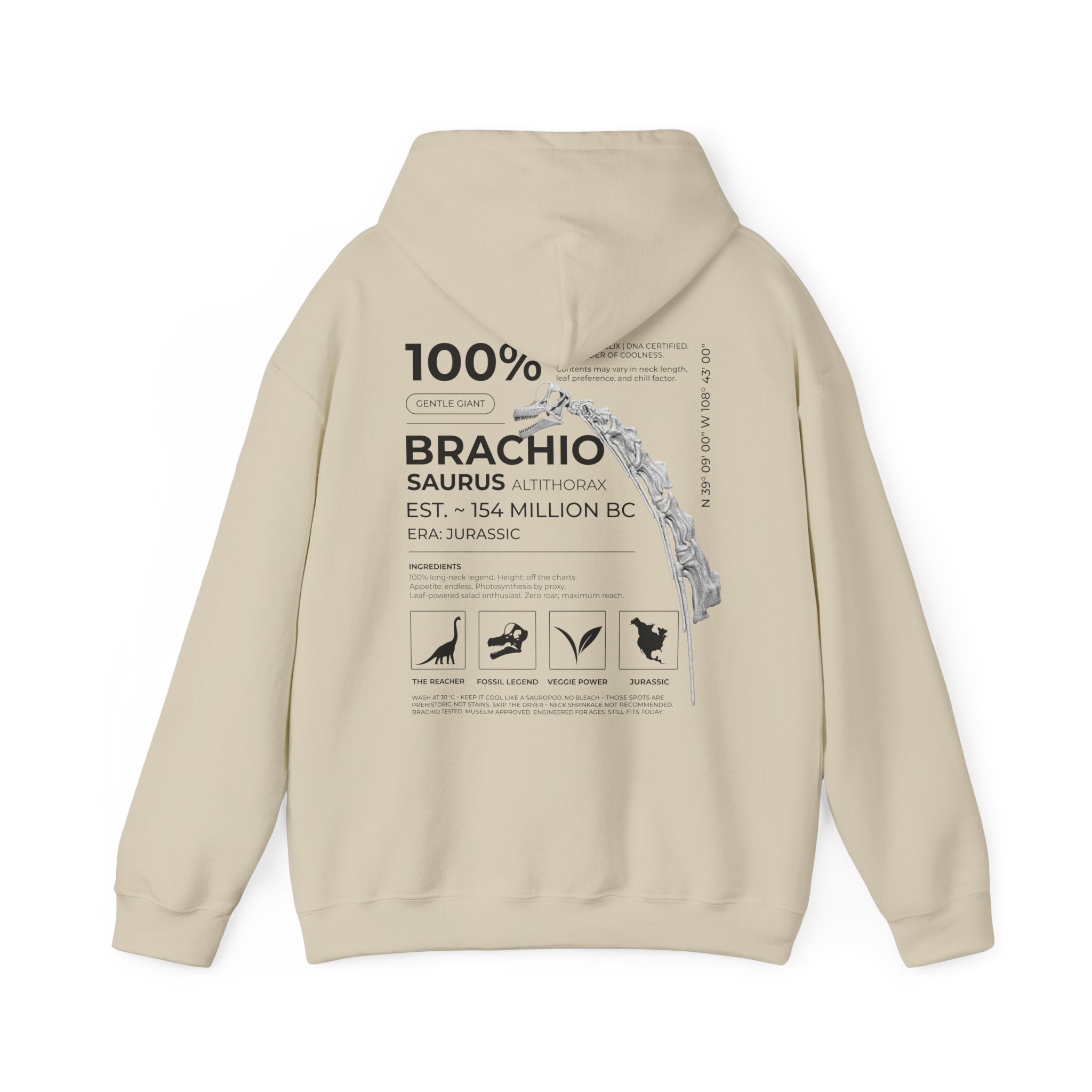 Brachiosaurus 100% - Hoodie | RAW DATA SERIES