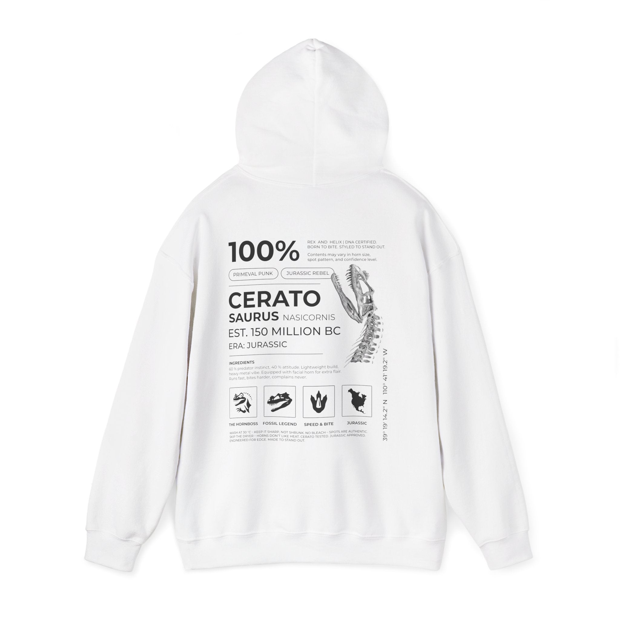Ceratosaurus 100% - Hoodie| RAW DATA SERIES