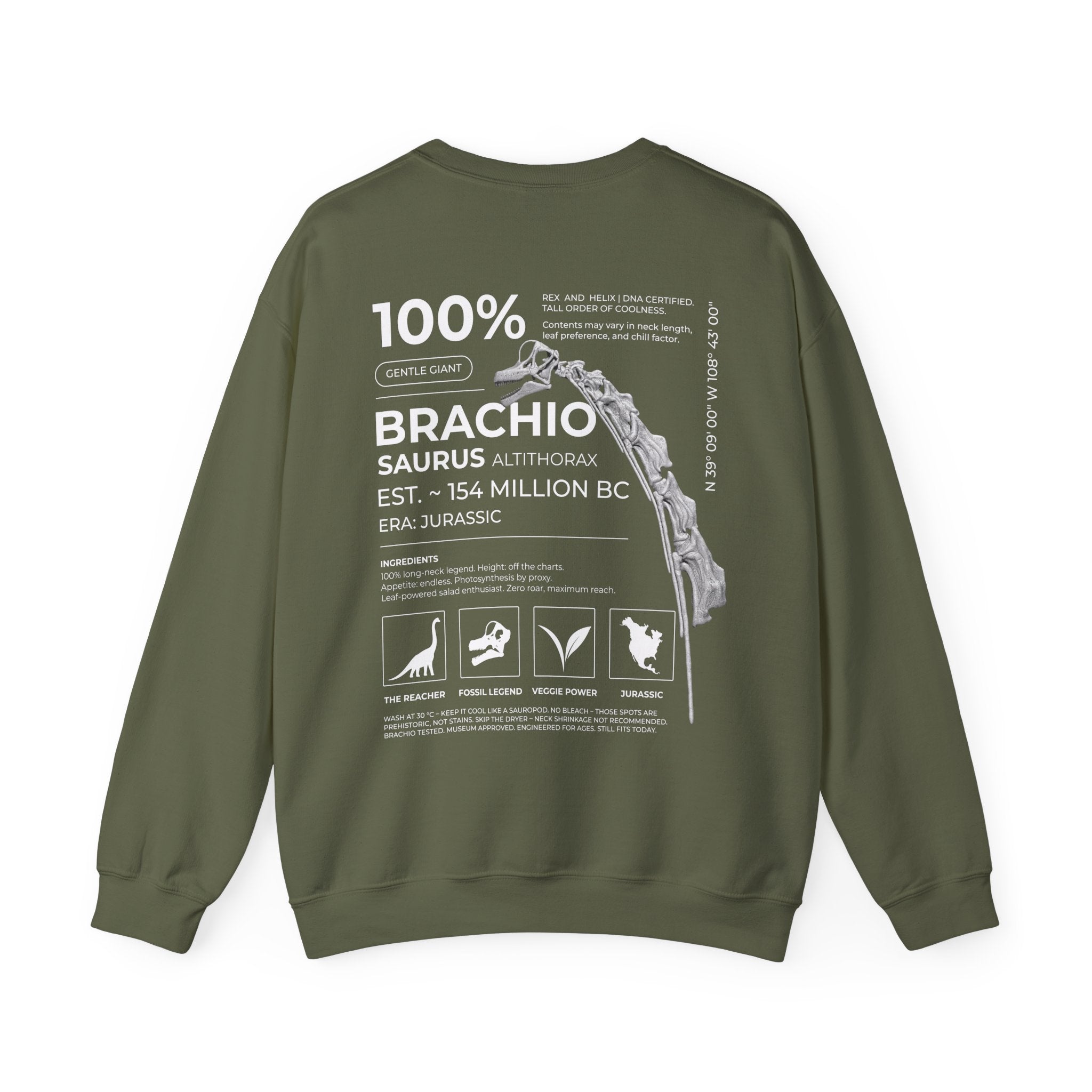 Brachiosaurus 100% - Sweatshirt | RAW DATA SERIES