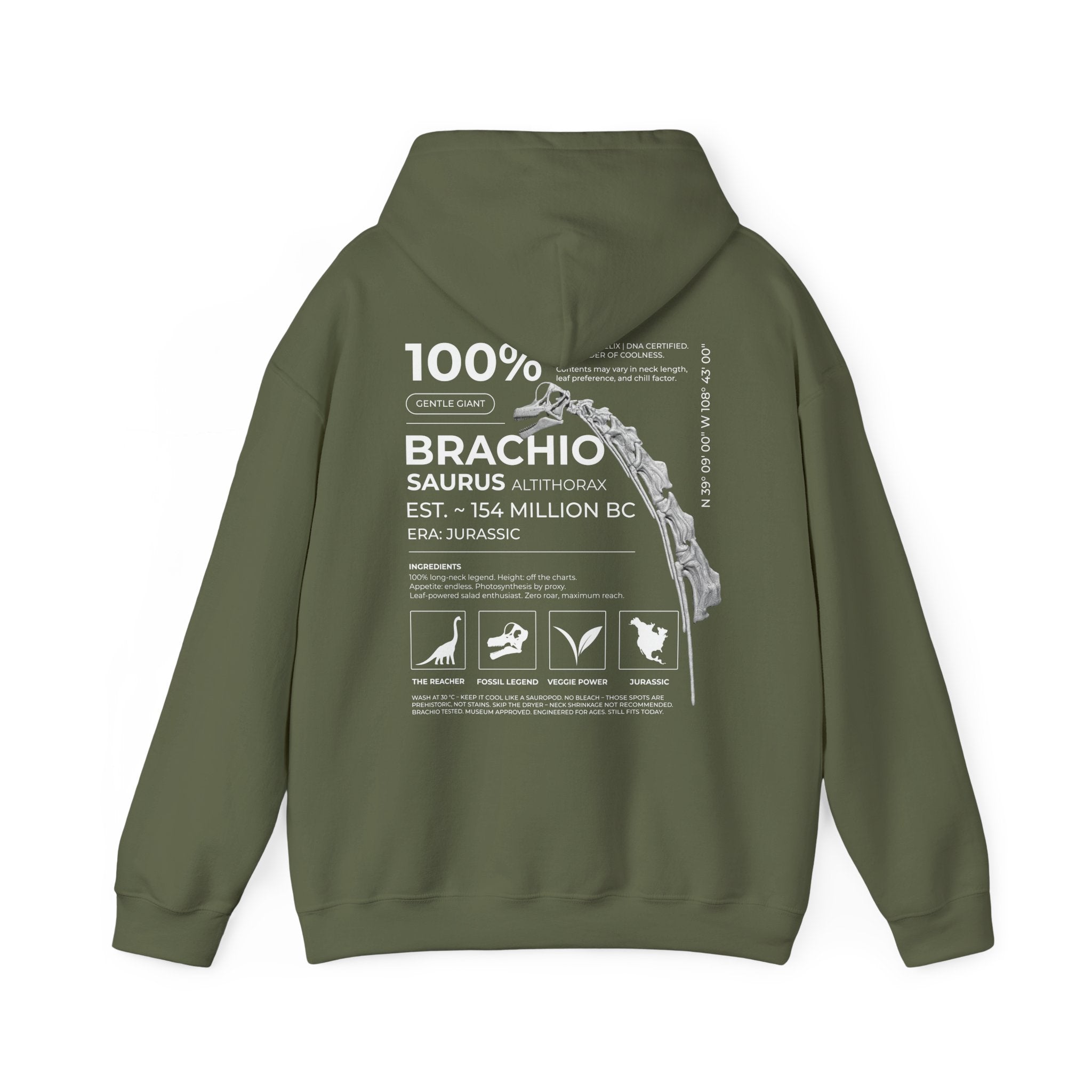Brachiosaurus 100% - Hoodie | RAW DATA SERIES