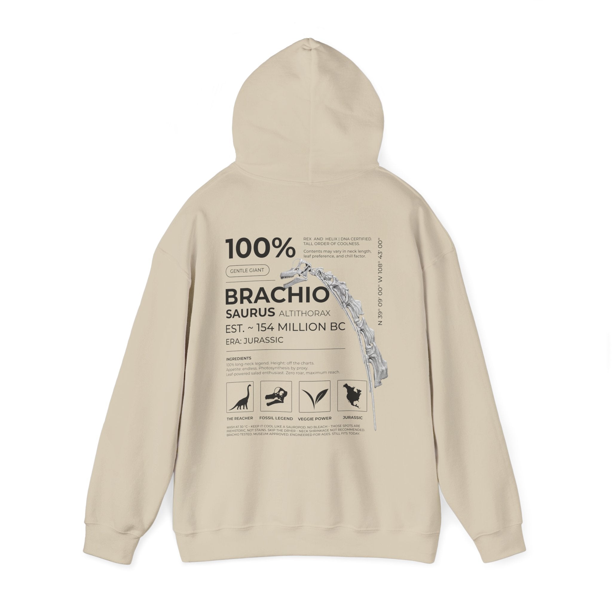 Brachiosaurus 100% - Hoodie | RAW DATA SERIES