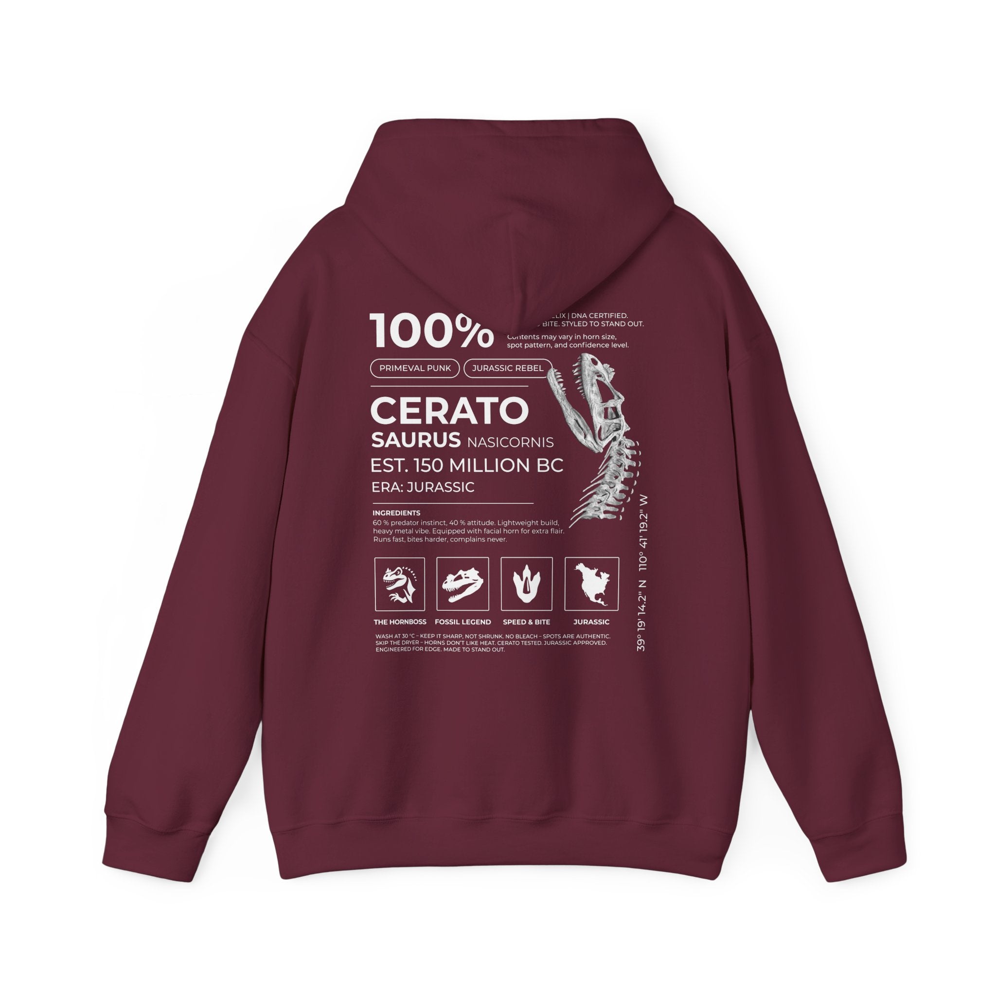 Ceratosaurus 100% - Hoodie| RAW DATA SERIES