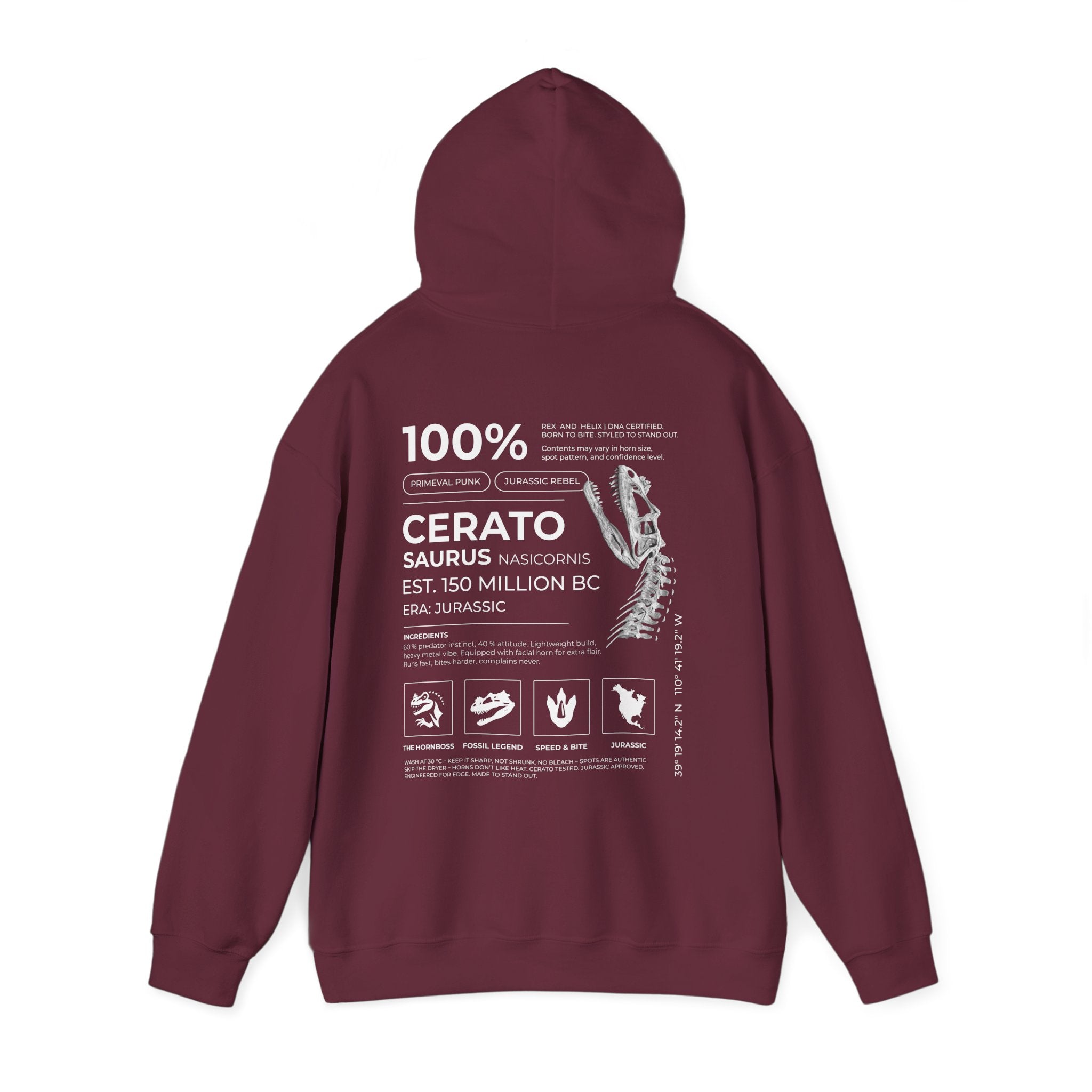 Ceratosaurus 100% - Hoodie| RAW DATA SERIES