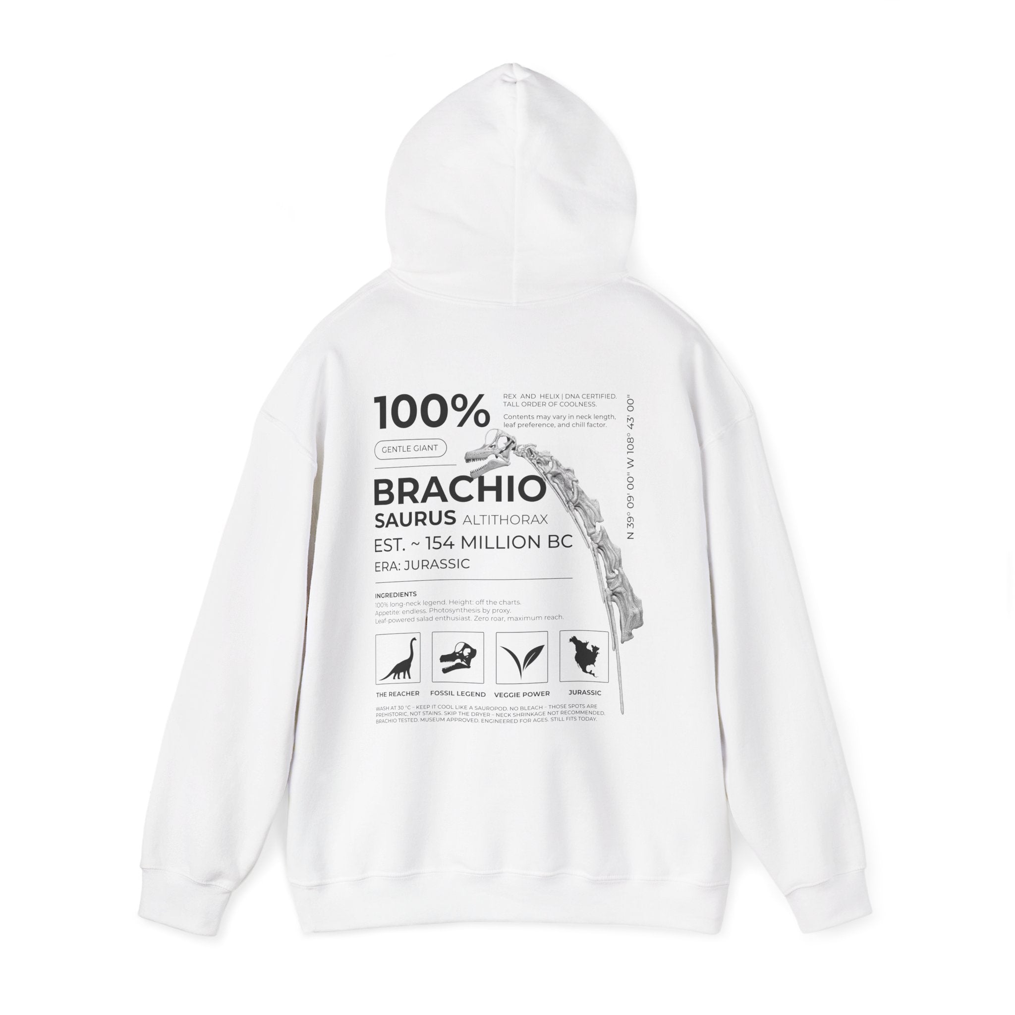 Brachiosaurus 100% - Hoodie | RAW DATA SERIES