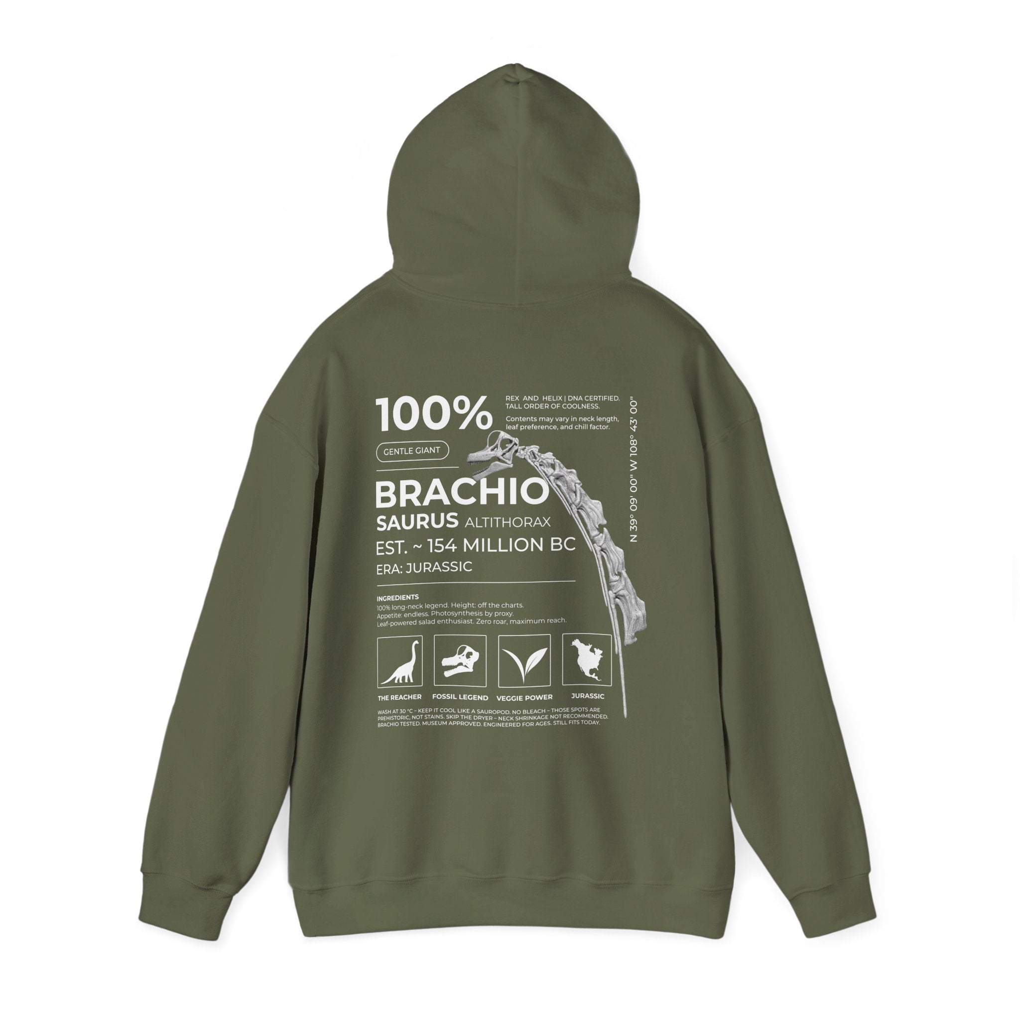 Brachiosaurus 100% - Hoodie | RAW DATA SERIES