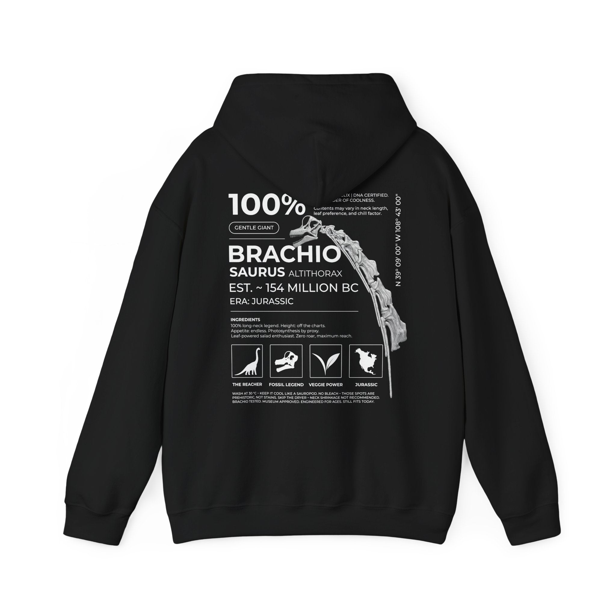 Brachiosaurus 100% - Hoodie | RAW DATA SERIES